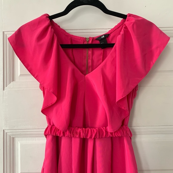 H&M Pink Fuchsia Dress w/ Belt - Picture 2 of 7